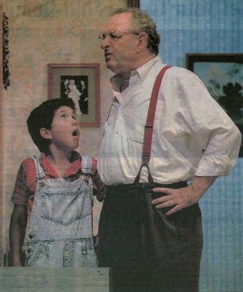 Picture of Pud (Matthew Wright) and Gramps (Kip Wixson) who cheat Death in the fanciful 'On Borrowed Time.'